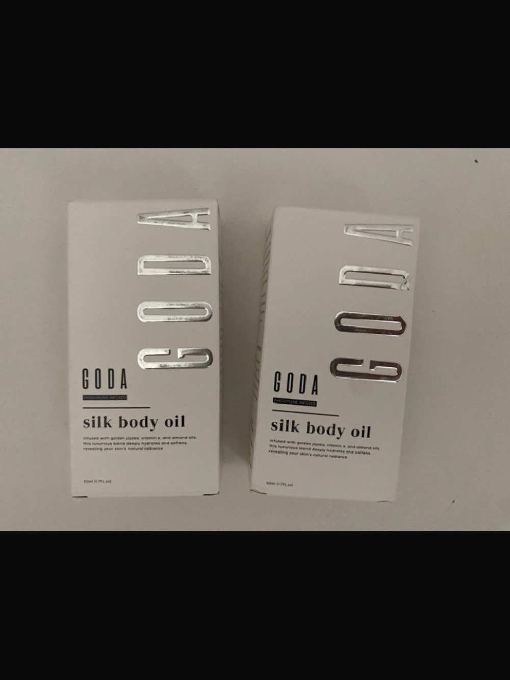 Goda Silk Body Oil — 2 new packs | Hydrating Women's Body Oil bc